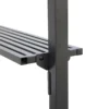Grillpaviljoen Met Vlamvertragend Dak BBQ Paviljoen Met 2 Planken 2,5 X 1,5m Staal PC Zwart+Bruin