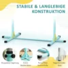 Gymnastiek Turnrek, Rekstang, 13 staps In Hoogte Verstelbaar, Tot 75 Kg Belastbaar, Staal, Beukenhout, Lichtblauw