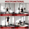Halters Rek 2 Niveaus, Halterschijven Rek Van Staal, Lange Halter Opslag Tot 200 Kg Belastbaar, Squat Rack