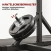 Halters Rek 2 Niveaus, Halterschijven Rek Van Staal, Lange Halter Opslag Tot 200 Kg Belastbaar, Squat Rack