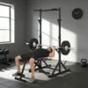 Halters Rek 2 Niveaus, Halterschijven Rek Van Staal, Lange Halter Opslag Tot 200 Kg Belastbaar, Squat Rack