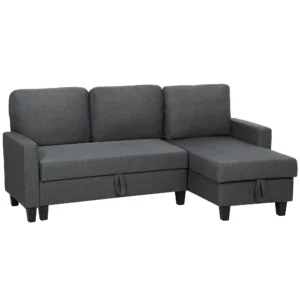 Hoekbank Met Slaapfunctie En Opbergbox L vorm Slaapbank Met Veranderbare Chaise Longue, Voor Appartement En Woonkamer