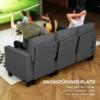 Hoekbank Met Slaapfunctie En Opbergbox L vorm Slaapbank Met Veranderbare Chaise Longue, Voor Appartement En Woonkamer