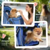Hondenwagen Hondenbuggy Opvouwbaar Tot 10kg Met Opbergmand, Kussen, Netvensters, Voor Kleine Honden, 77x44x102cm Blauw
