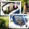 Hondenwagen Hondenbuggy Opvouwbaar Tot 10kg Met Opbergmand, Kussen, Netvensters, Voor Kleine Honden, 77x44x102cm Blauw