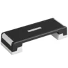 In Hoogte Verstelbaar Fitness Aerobic Stepper Bord Met 3 Niveaus (15/20/25 Cm), Anti slip Mat Zwart+Grijs