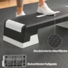 In Hoogte Verstelbaar Fitness Aerobic Stepper Bord Met 3 Niveaus (15/20/25 Cm), Anti slip Mat Zwart+Grijs