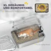 Kattenbak, Roestvrij Staal, XL Binnenruimte, Met Schep, Lichtgrijs