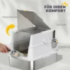 Kattenbak, Roestvrij Staal, XL Binnenruimte, Met Schep, Lichtgrijs