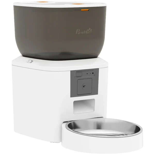 Kattenvoerautomaat Met Camera, 2,4 GHz WLAN, App besturing, 4L Voerautomaat Voor 1 10 Maaltijden, 2 weg Audio