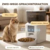 Kattenvoerautomaat Met Camera, 2,4 GHz WLAN, App besturing, 4L Voerautomaat Voor 1 10 Maaltijden, 2 weg Audio