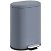 Keukenvuilnisbak 30 Liter Met Soft Close Deksel, Metalen Pedaal, Grijs, 36,5 X 31 X 61 Cm