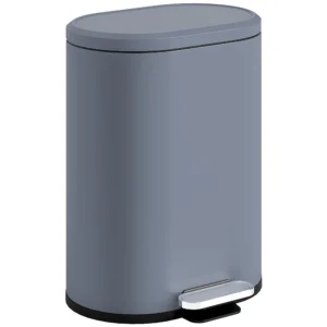 Keukenvuilnisbak 30 Liter Met Soft Close Deksel, Metalen Pedaal, Grijs, 36,5 X 31 X 61 Cm