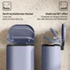Keukenvuilnisbak 30 Liter Met Soft Close Deksel, Metalen Pedaal, Grijs, 36,5 X 31 X 61 Cm