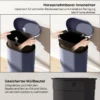 Keukenvuilnisbak 30 Liter Met Soft Close Deksel, Metalen Pedaal, Grijs, 36,5 X 31 X 61 Cm