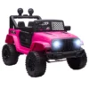 Kinder Elektrische Auto 12V Elektrische Kinderwagen Met Afstandsbediening 2 Motor LED Claxon Voor Kinderen Van 3 6 Jaar 100x65x72 Cm Roze