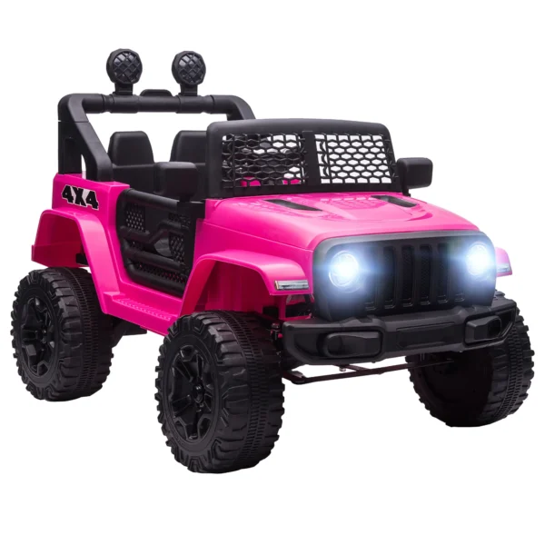 Kinder Elektrische Auto 12V Elektrische Kinderwagen Met Afstandsbediening 2 Motor LED Claxon Voor Kinderen Van 3 6 Jaar 100x65x72 Cm Roze