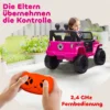 Kinder Elektrische Auto 12V Elektrische Kinderwagen Met Afstandsbediening 2 Motor LED Claxon Voor Kinderen Van 3 6 Jaar 100x65x72 Cm Roze
