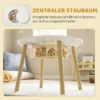 Kindertafel Met Stoelen En Opbergruimte, 3 delig Kindermeubelset In Wit En Natuur Voor Speelkamer En Kinderkamer