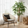 Kunstmatige Banyanboom Kunstplant Met Massief Houten Stam, Pot, Voor Woonkamer Slaapkamer Kantoor 65 X 65 X 150 Cm Groen