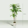 Kunstmatige Dracaena Boom 120 Cm Met Buigzame Stammen En Witte Plantenbak Voor Woonkamer Slaapkamer Kantoor