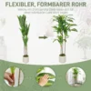 Kunstmatige Dracaena Boom 120 Cm Met Buigzame Stammen En Witte Plantenbak Voor Woonkamer Slaapkamer Kantoor