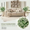 Kunstmatige Rozenbollen UV bestendig Voor Buitengebruik, Set Van 2 Rozenbomen, 55 Cm, Wit