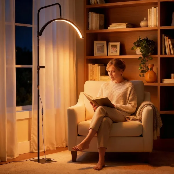 LED Halve Maan Wimperlamp Met Telefoonhouder 350° Draaibaar Schoonheidsringlicht Warme Lamp Met Verstelbare Hoogte