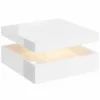 LED salontafel Met Opbergruimte, 2 laags Moderne Tafel Met Open Opslag En Afstandsbediening, Hoogglans Wit