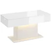 LED Salontafel Met Opbergruimte, Hoogglans, Modern, 2 Laden & Afstandsbediening, Wit