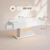 LED Salontafel Met Opbergruimte, Hoogglans, Modern, 2 Laden & Afstandsbediening, Wit