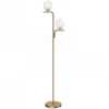 LED staande Lamp, Moderne Lamp Met 3 Kleurtemperaturen, Glazen Bol Kappen En Voetschakelaar, Goud