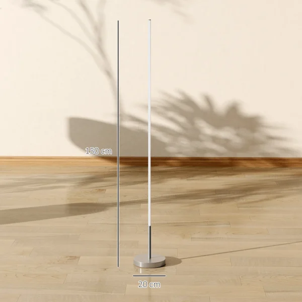 LED Staande Lamp Woonkamer Met Instelbare Kleurtemperatuur Voor Slaapkamer, Kantoor, 20 X 20 X 150 Cm