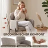 Loungestoel Voor De Woonkamer Met Chenille look, Armleuningen, Metalen Poten Voor De Slaapkamer, Lichtbruin
