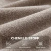 Loungestoel Voor De Woonkamer Met Chenille look, Armleuningen, Metalen Poten Voor De Slaapkamer, Lichtbruin