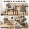 Loungestoel Voor De Woonkamer Met Chenille look, Armleuningen, Metalen Poten Voor De Slaapkamer, Lichtbruin
