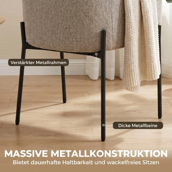 Loungestoel Voor De Woonkamer Met Chenille look, Armleuningen, Metalen Poten Voor De Slaapkamer, Lichtbruin