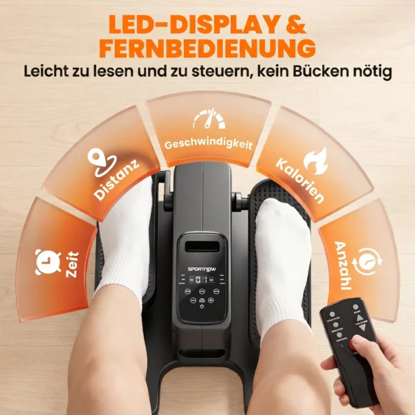 Mini Elliptische Trainer Voor Thuis Onder Tafel Elektrische Crosstrainer Met Afstandsbediening LED Display 12 Snelheden