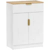 Modern Dressoir, Opbergkast Met Lade En Verstelbaar Rek, Wit