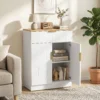 Modern Dressoir, Opbergkast Met Lade En Verstelbaar Rek, Wit
