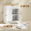 Modern Dressoir, Opbergkast Met Lade En Verstelbaar Rek, Wit