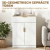 Modern Dressoir, Opbergkast Met Lade En Verstelbaar Rek, Wit