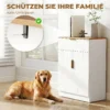 Modern Dressoir, Opbergkast Met Lade En Verstelbaar Rek, Wit