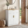Modern Dressoir, Opbergkast Met Lade En Verstelbaar Rek, Wit