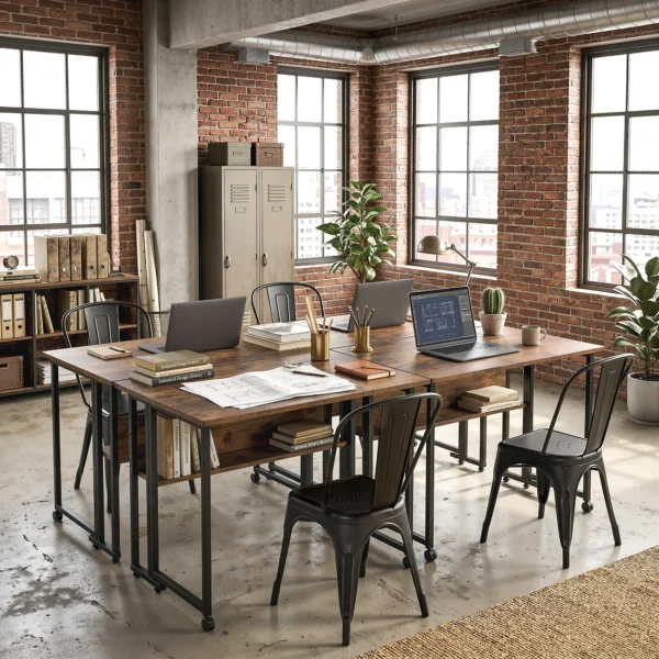 Opklapbare Bureau Met Opbergvak, 80 Cm Klaptafel Voor Kleine Ruimtes, Kantoor, Rustiek Bruin