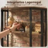 Opklapbare Bureau Met Opbergvak, 80 Cm Klaptafel Voor Kleine Ruimtes, Kantoor, Rustiek Bruin