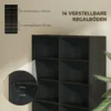 Opslagrek Voor 640 CD's, Blu ray Rek Met 18 Vakken En 14 Verstelbare Planken, Zwart