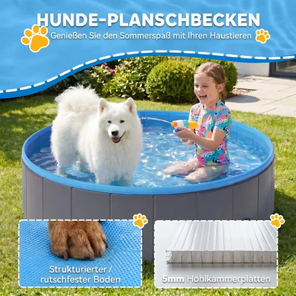 Opvouwbaar Hondenbad Voor Grote En Middelgrote Honden, Met Antislipbodem Voor Eenden, Binnen En Buitengebruik, 120x30cm