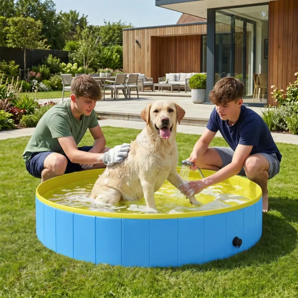Opvouwbaar Hondenzwembad Voor Grote En Extra Grote Honden, Met Anti Slip Bodem Voor Eenden, Binnen En Buiten, 160x30cm