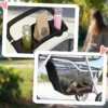 Opvouwbare Hondenwagen Met Opbergmand, Kussen, Netvenster, Drankhouder Voor Kleine Honden Tot 10kg Grijs